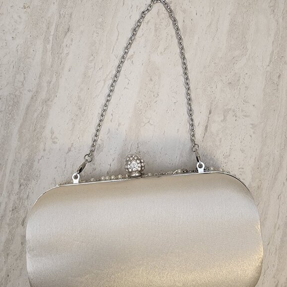 Womens Clutch Bag Pearl Clutch Purse Handbag Embroidery Evening Bag Bag Shoulder - Picture 2 of 8